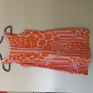 Lilly Pulitzer orange and pink dress size 4.